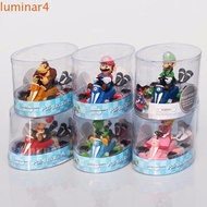 LUMINAR Car Model Toys Princess Figure Racer Cars Model Dragon Toy Bowser Figure Mushroom Action Fig