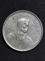 瑞士5法郎銀幣 1969年