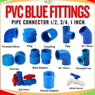 1Pc PVC Blue Fittings Water Pipes 1/2 Pipe Connector Pvc Coupling With Thread