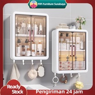 PiPi Furniture Aesthetic Bathroom Plastic Cupboard Covered Wall Shelf Bathroom Toilet Cupboard Organ