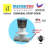 WATERTEC PVC CONCEAL STOP COCK/PVC PLASTIC SHOWER CONCEALED STOPCOCK (15MM/1/2")