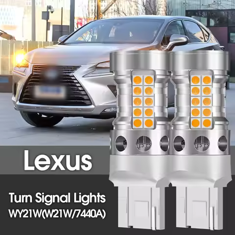 2x LED Turn Signal Light Blub Lamp Canbus WY21W T20 7440A For Lexus GS300 GS350 GS460 IS250 IS350 LS