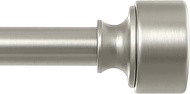 HEI! DEAR Brushed Nickel Curtain Rods for Windows 66 to 120 In(5.5-10ft),1 Inch Adjustable Curtain R