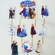 1 set of topper, topper, skewer, cake decoration, cup cake, cupcake, rice cone, birthday, happy birt