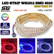 UR Led WS2812 RGB 4020 170 LED Matrix List Side View 850 LED 5 Meter PCB 4mm 5 VOLT Price per Roll