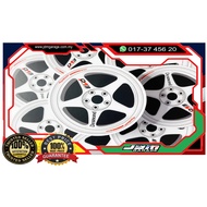 Sticker Rim EVO REGAMASTER RED Complete Desmond Cutting Ori Limited Stock