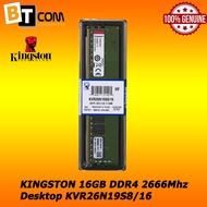 KINGSTON 16GB DDR4 2666Mhz Desktop KVR26N19S8/16 DIMM 1Rx16(16GBIT) RAM
