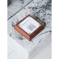 YOYO Custom Solid Wood Payment Base Display Sign QR Code Scanning Stand Alipay