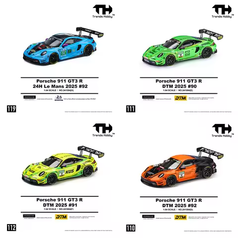 Trends Hobby 1:64 Porsche 911 GT3 R24H Le Mans 2025 Diecast Car Model Ship Now