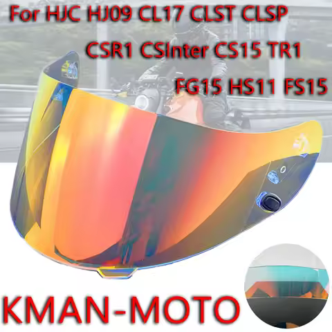 HJ09 visor for HJC CL17 CLST CLSP CSR1 CSInter CS15 TR1 FG15 HS11 FS15 electroplated sunscreen uv cu