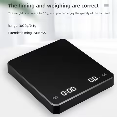 Electronic Timing Coffee Scale 3kg 0.1g Smart Drip Coffee Scales Type-C Charging Coffee Weight with 