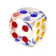 Dadu Ukuran Besar Mainan Monopoli Ular Tangga Ludo Dice Putih Bening 16mm 18mm 20mm 25mm