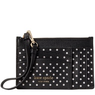 Kate Spade Spencer Metallic Dot Cardholder Wristlet in Black Multi k5398