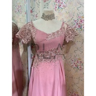 DUSTY PINK MOTHER OF THE BRIDE GROOM NINANG SPONSOR GUEST SPECIAL EVENT GOWN DRESS