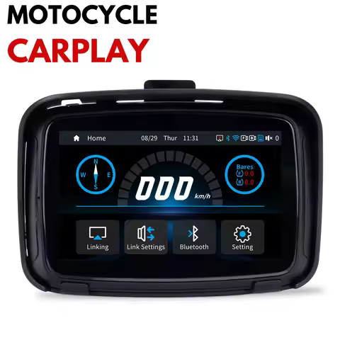 2026 Motorcycle Car GPS Navigation Wireless Apple Carplay Android Auto Car GPS Navigation IPX7 Water