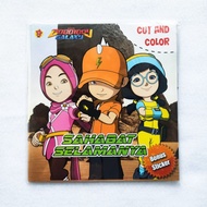 Boboiboy Book/Friends Forever/CUT AND COLOR/Coloring AND Cutting/BONUS STICKER 3G