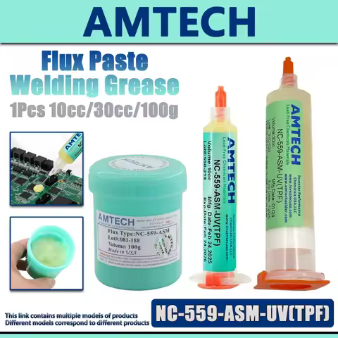 AMTECH 1Pcs 10cc/30cc/100g Flux Paste Welding Grease for Phone CPU Reballing Low Residue Welding Flu