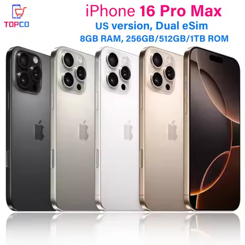 iPhone 16 Pro Max A3084 256GB 512GB 1TB A18 Dual eSIM 6.3" Genuine Super Retina XDR OLED 8GB Face ID
