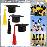 10Pcs graduation hat decoration Felt Mini Graduation Bachelor Hat with Tassels Graduation season cak
