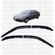 Honda Civic EG SR4 Fifth Generation (1992 - 1995) MUGEN (9cm Width) Window Door Visor Air Press Wind Deflector 4 Pieces