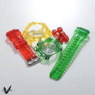 (Vcustom) G-9300 MUDMAN JELLY " RASTA " BAND AND BEZEL WATCH STRAPS