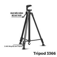 Phone Holder, Tripod 3366 140cm High With Clip And Carrying Bag