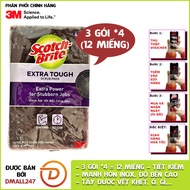 Gói 4 miếng cước cọ rửa mạnh hơn inox 3M 7447  - Dmall247 chăm sóc vệ sinh nhà cửa