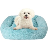 Lucky Monet Dog Bed for Large Dogs - 31.5" x 27.6", Soft Calming Bed with Sides - Washable, Teal