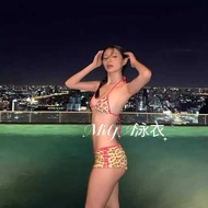 Miya Swimsuit Female Bikini Pink Panther Hot Girl Sexy Small Breast Bikini Swimsuit Shorts Sexy Hot 