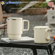 REFINEMENT Electric Kettle, 800ml 304 Stainless Steel Mini Kettle, Upgraded  Foldable Detachable Two