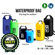 READY STOCK Outdoor Ocean Pack Waterproof Dry Bag Bucket Backpack Swim Beg Pantai Kalis Air Beg Kali