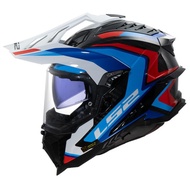 HELMET LS2 MX701 EXPLORER CARBON FRONTIER II WHITE BLUE 100% ORIGINAL