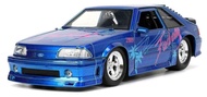 I Love The 80’s 1:24 1989 Ford Mustang GT Die-Cast Car, Toys for Kids and Adults, Blue Jada Toys I L