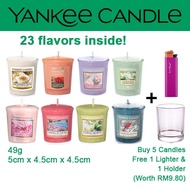 YANKEE CANDLE (Buy 5, Free 1 Cricket Lighter & 1 Votive Holder) Scented Candle