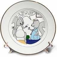 3dRose cp_2945_1 Doctor Squirrel Md Porcelain Plate, 8"