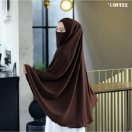 Halima Jilbab Cadar / Bahan Jersey / Hijab Kerudung Bergo / Instan French /Khimar Cadar Terlengkap