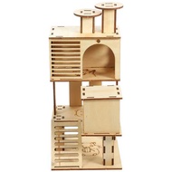 Playground Wooden Slide Pet Nest House Habitat Hamster Playing Toy nest house hamster habitat