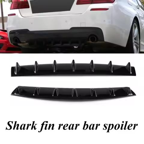 For Universal Car Rear Bumper Lower Diffuser 85x18x5cm Shark Fin Style Ground Effects Body Kit Aero