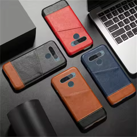 for LG G8S ThinQ G8s Back Coque G8 thinQ G 8 Funda Shells For LG G8S ThinQ Case Mixed Splice PU Leat