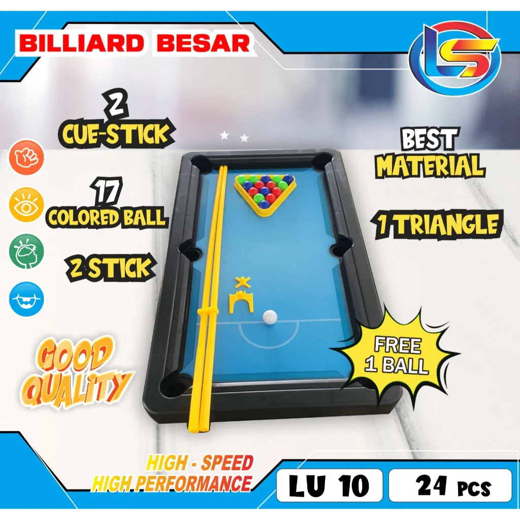 MAINAN ANAK EDUKATIF OLAHRAGA BILKIARD SET // MEJA BILLIARD JUMBO // MAINAN ANAK PORTABLE SNOKER GAME