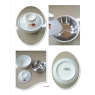 Soup Bowl Lid D6" T3" Melamine Inc. Stainless Steel Mug - Golden Dragon T2306