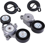 moseiny Drive Belt Tensioner and idler Pulley Serpentine Belt kit for Camry LE SE XLE 2.5L L4 2010-2