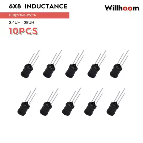 10Pcs 6x8 Three Feet Inductance 1.2UH 28UH/800UH 10UH/1MH Inductor For Humidifier Alarm Smoke Detect