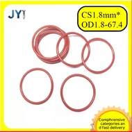 Red silicone O-ring sealing ring CS1.8mm*ID1.8-67.4mm waterproof ring high temperature resistant sea