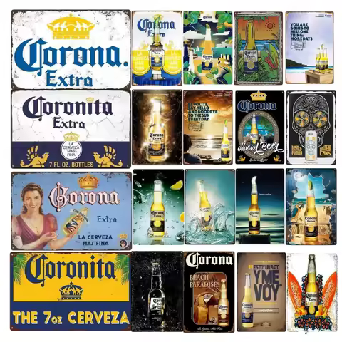 Bar Sign Beer Tin Signs Posters Corona Beer Signs Beer Poster Metal Signs Bar Wall Decor Bar Decor f