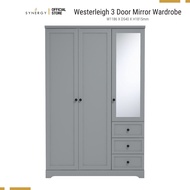 Wardrobe WESTERLEIGH Series 3 Door Mirror Wardrobe 6ft Almari Baju Almari Pakaian