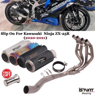 For Kawasaki Ninja ZX-25R ZX25R 2020 2021 Full System Exhaust Escape Modified Front Mid Link Pipe Muffler Motorcycle Exh