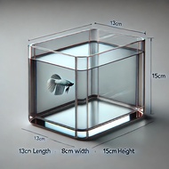 JBJ Nano Betta Tank, 13Lx8Wx15H, Clear Optical Glass Aquarium
