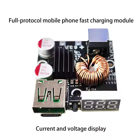 65W TypeC+USB Mobile Phone Fast Charging Module QC4.0 3.0 PD3.0 Full Protocol Fast Charging Board LE