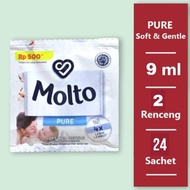 Molto Pelembut Softener Dan Pewangi Pure / Pengharum Pakaian / Molto Pure Baby isi 24 Sachet